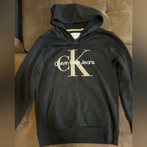 Calvin Klein Kids Black/Tan Hoodie Size L 14/16